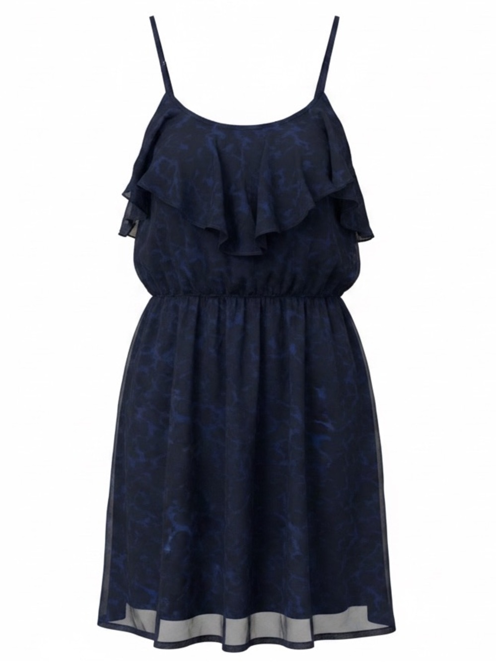 No Boundaries Rio Blue Ruffle Mini Dress - Size Medium (7-9)